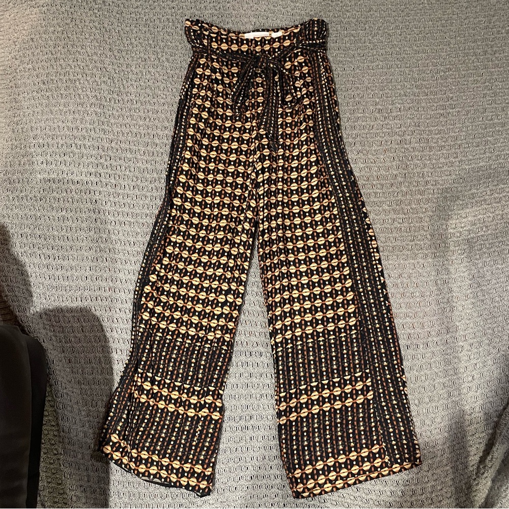 Anthropologie Patterned Flowy Pants